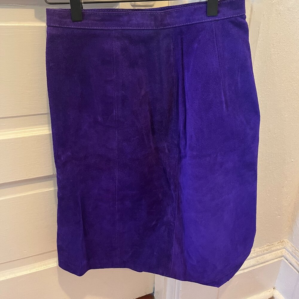 Vintage Suede Pencil Skirt (7/8)